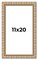 11x20 Modern Bamboo Picture Frame with UV-Resistant Acrylic & Acid Free Backing, Available in 5 Finishes - Gold, Silver, Brown, Black, and Natural